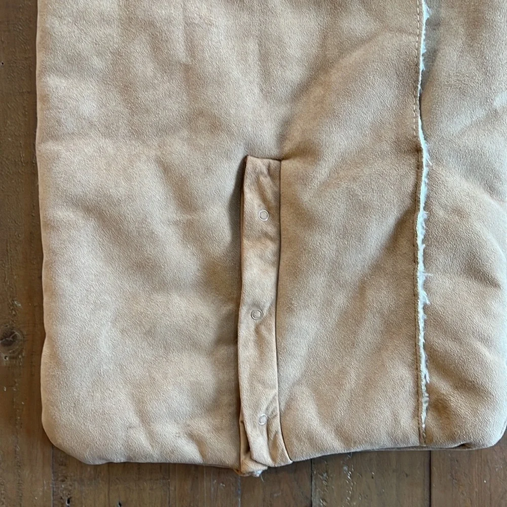 Gap faux suede shearling baby bunting